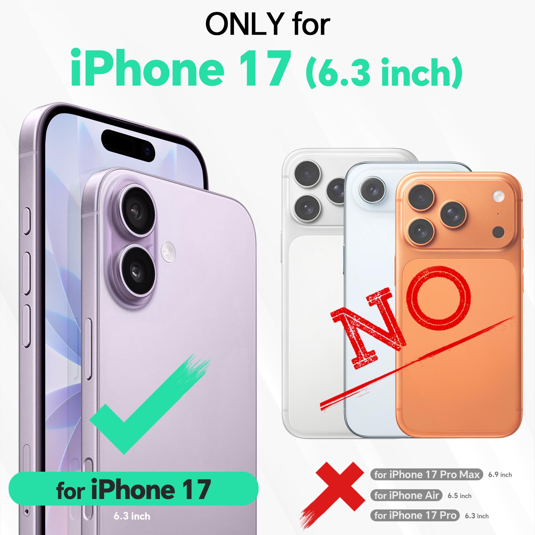 TUCCH Custodia per iPhone 17 6,3-pollici 5G 2025 [RFID Blocking] | Flip Caso Libro Cover Portafoglio Pelle Sintetica TPU Antiurto Funzione Supporto 3 Slot per Schede Protezione Completa, Turchese