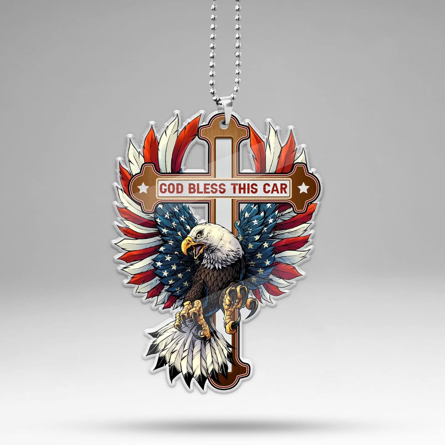 ARTSYWIX Jesus Car Hanging Ornament, Bless This Car