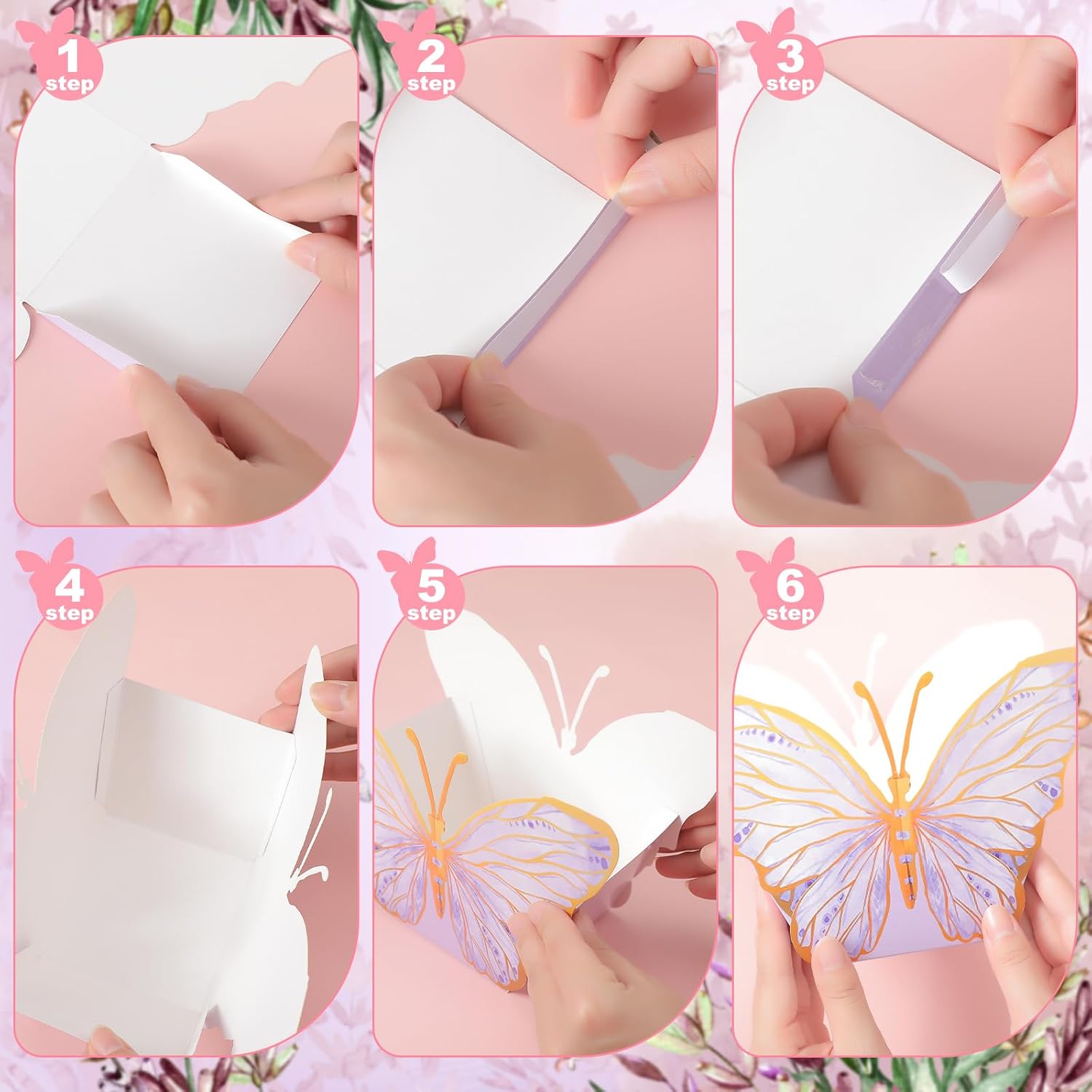 Tenceur 24 Pcs Butterfly Centerpieces for Tables Baby Shower Bridal Shower Centerpieces Butterfly Table Decorations for Wedding Birthday Themed Party Decor(Pink)