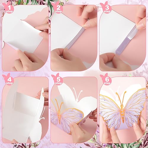 Miniatura 3 de Tenceur 24 centros de mesa de mariposa para baby shower, despedidas de soltera, decoración de mesa de mariposa para bodas, cumpleaños, decoración de