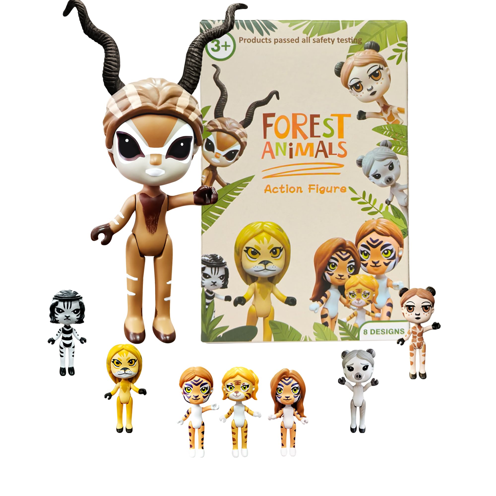 PLENTY MORE Forest Animal Theme Series Action Figure - 3.5 inches / 8cm Collectible Action Figure, Creative Forest Animal Toy, Educational & Fun Play