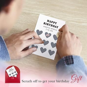 WhatSign Funny Scratch off Birthday Card for Boyfriend Husband Him