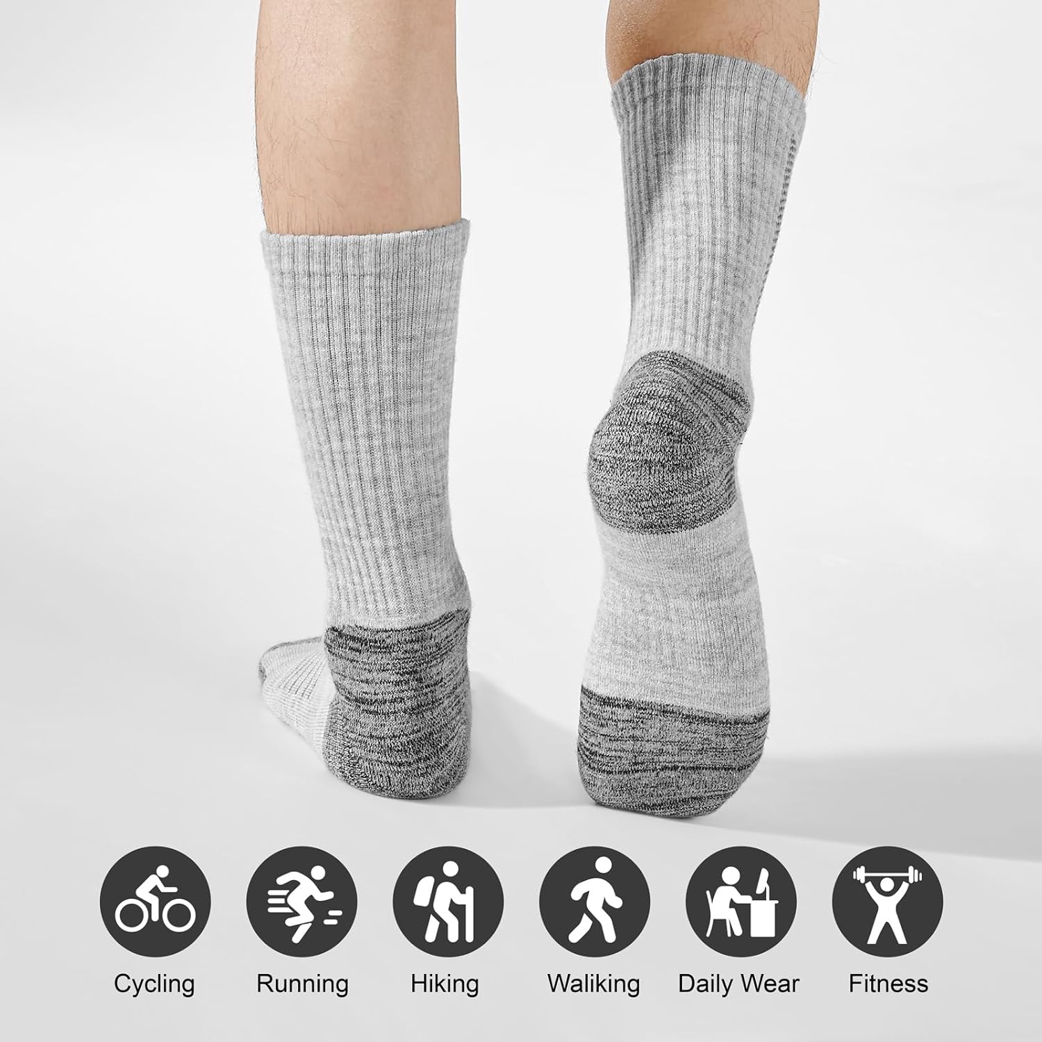 Sports Socks for Running - Performance Cushioned, Breathable Tube Socks for Men and Women - Image 5