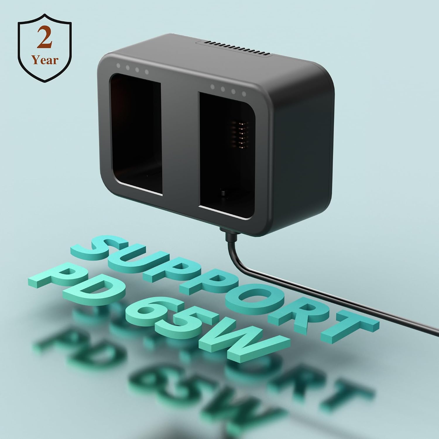 E EGOWAY Charging Hub for DJI WB37 Battery, with USB C Cable, Support 65W PD (Only Charger)
