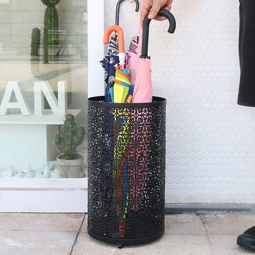 Black Umbrella Stand, Home Living Room Umbrella Tube Commercial Umbrella Stand Hotel Lobby Entrance Put Umbrella Bucket