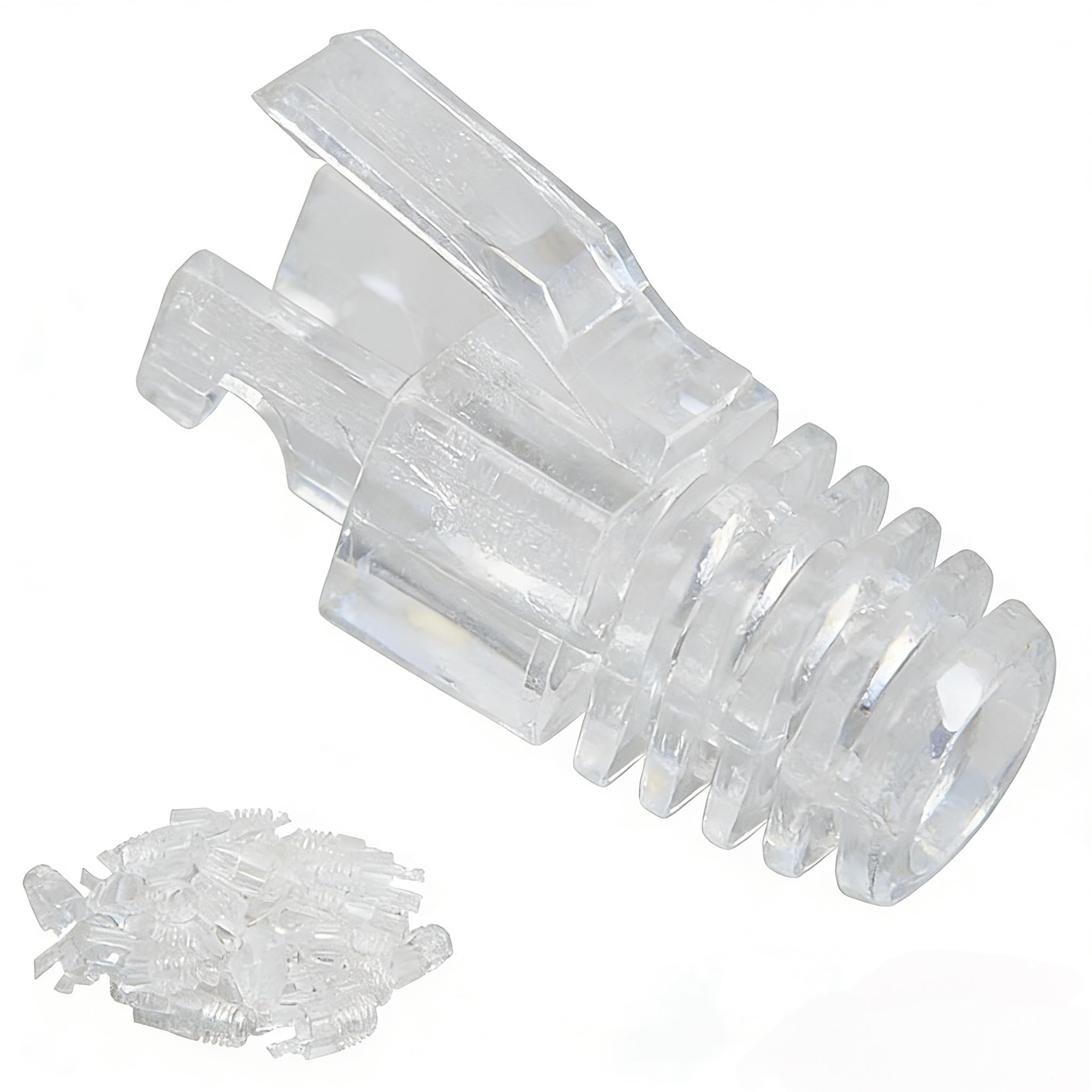 GELRHONR 100 Pcs RJ45 CAT6 Strain Relief Boots Connector for Standard CAT6 CAT6A Ethernet Cable LAN Cable Connector Boot Cover for Various Diameter