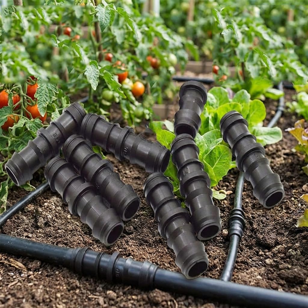 Suinga Enlace para Riego por Goteo 16mm | Pack 4000 Conector Recto para Tubería de Polietileno | Manguito de Union Negro para Manguera de Jardin| Accesorio Riego por Goteo