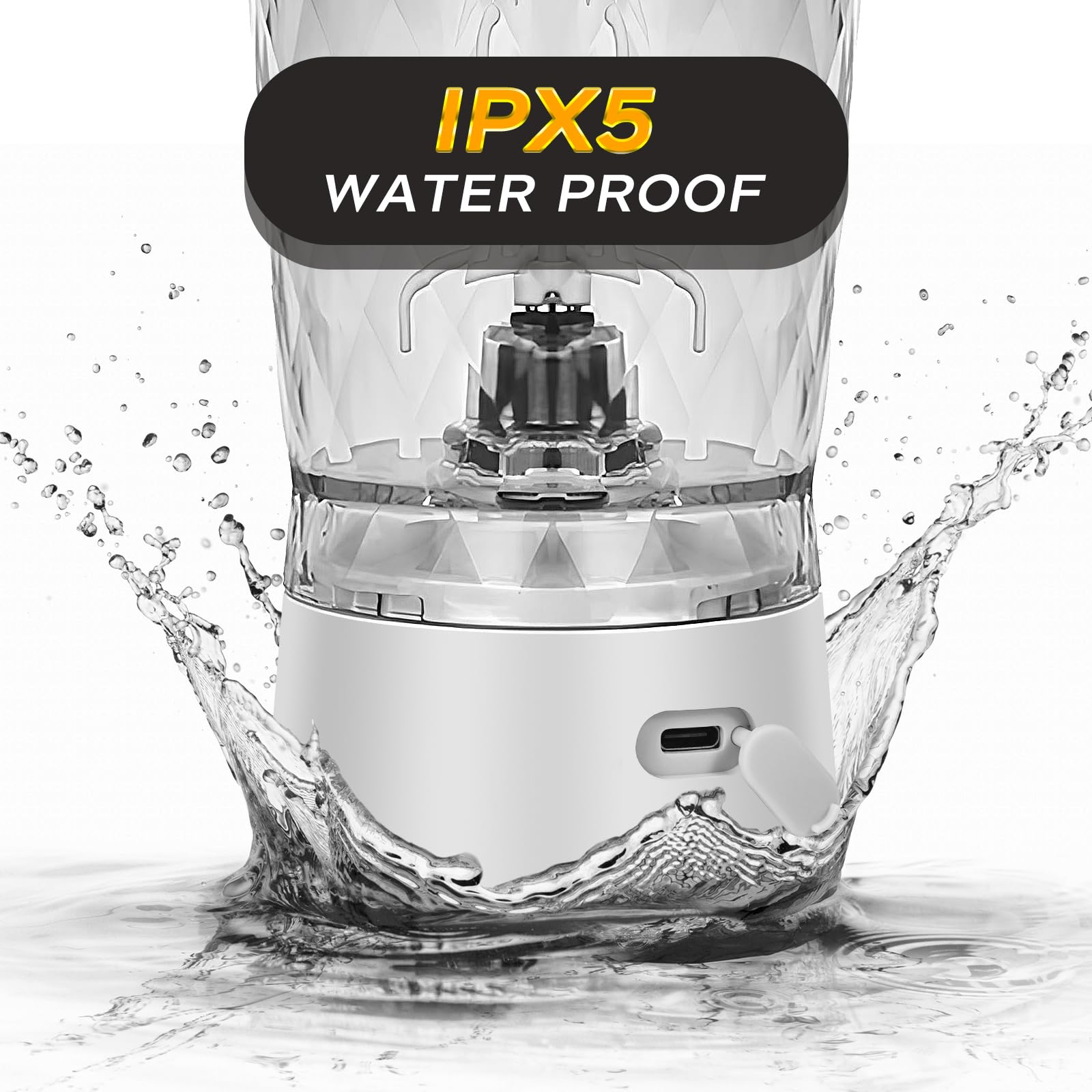 Shaker elettrico per proteine, tazza miscelatore per frullati e sostituti dei pasti, senza BPA, portatile, con scomparto supplementare, tazze shaker ricaricabili USB per frullati proteici, 550 ml