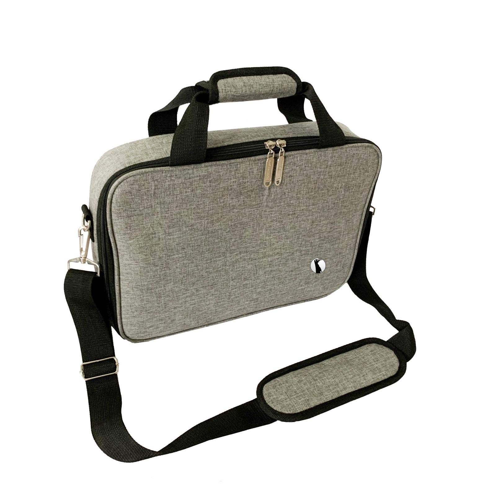 Red Suricata isolierte schlanke mini Kühltasche - kleine Kühlbox für 10 Getränkedosen - inklusive 2 schlanke Kühlakkus - die ultimative Thermotasche für Bier, sieht aus wie eine Aktentasche