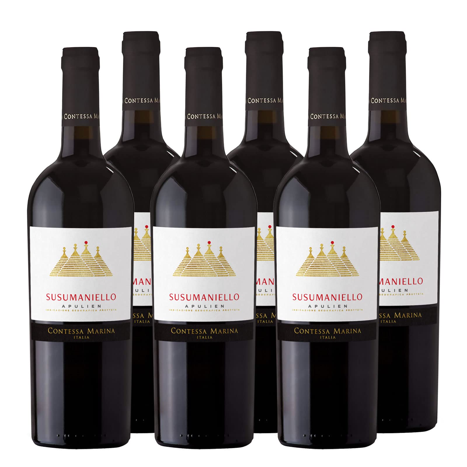 Susumaniello Salento IGT "Contessa Marina" Rotwein Apulien trocken (6 x 0.75l)