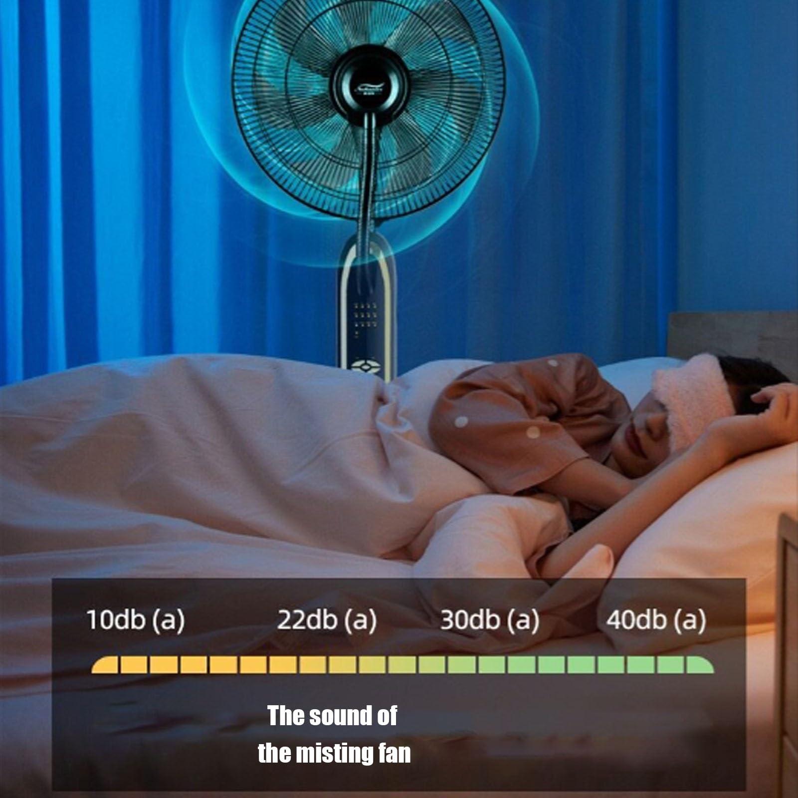 Ventilador Suelo, Ventilador Nebulizador con 3 Velocidades de Enfriamiento Y Depósito de Agua Grande de 4 L (1,06 Galones); Ideal para Oficinas Y Uso Doméstico