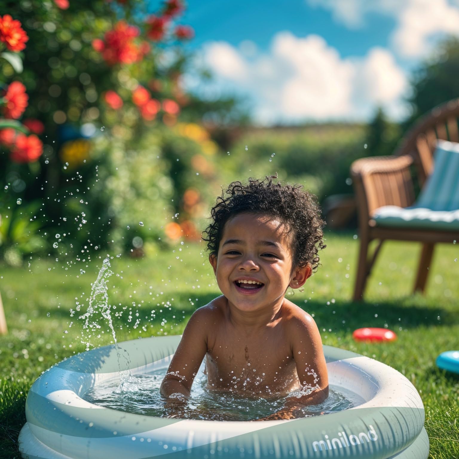 Miniland Piscina Infantil Compacta de 60cm, Ideal para Casa y Juego Sensorial, Bolas Piscina Infantil, Plegable y Segura, Piscina de Bolas para Bebé, Piscinas Desmontables | Swim Collection