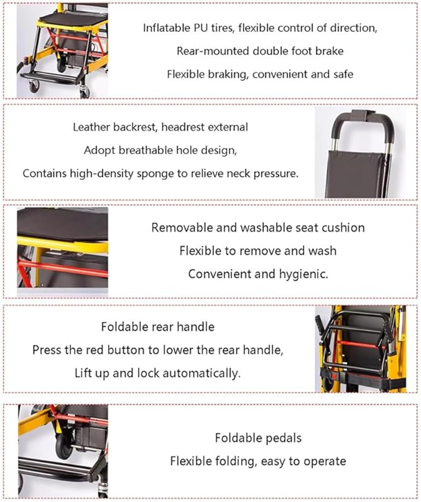 Salvaescaleras Salvaescaleras Portátil Carretilla Eléctrica para Silla De Ruedas para Subir Escaleras,Carretilla De Mano para Escalar para Pacientes Mayores A