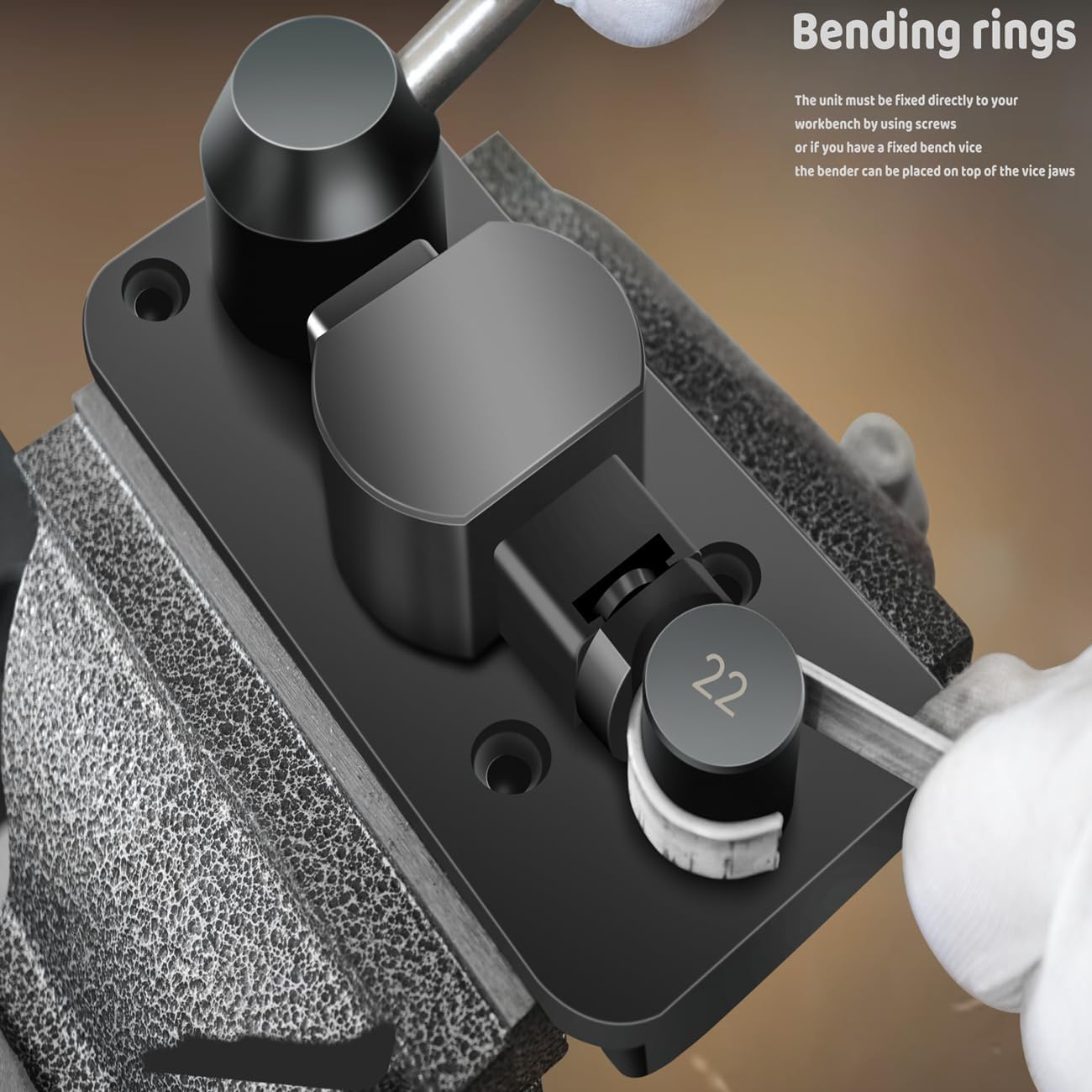 SMADOU Ring Bender Tool for Jewelry Making – Metal Ring Bending Machine, Manual Ring Forming Tool for DIY & Professional Use, Precision Ring Shaping Tool for Soft Metal