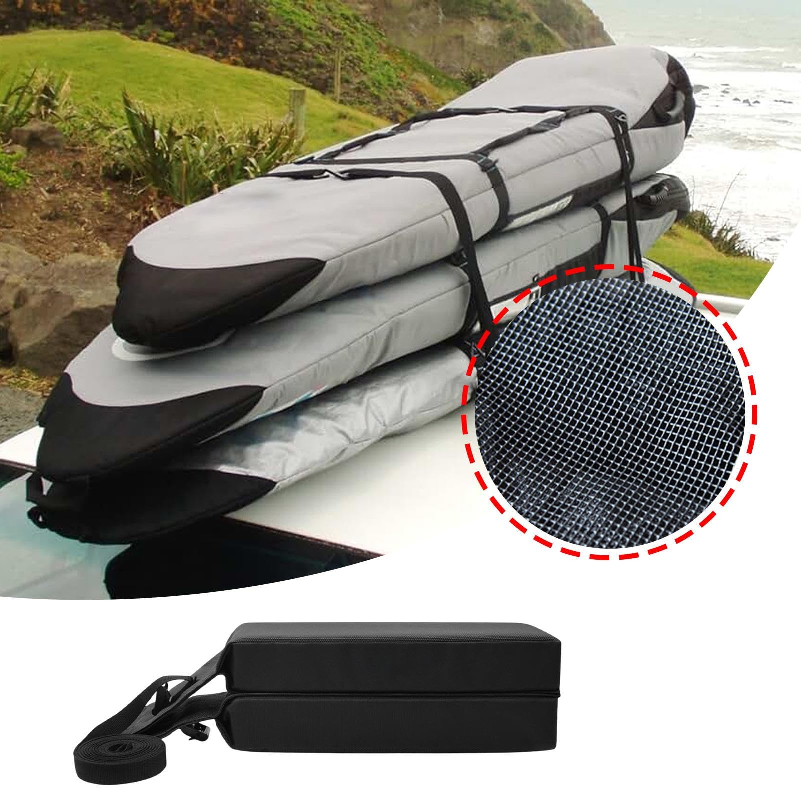 Portaequipajes Para Kayak En Techo De Coche Soporte Para Kayak Y Tablas De | Organizador Exterior Sin Taladrar Para Sedán, Camioneta Y Monovolumen Para Actividades Automotr