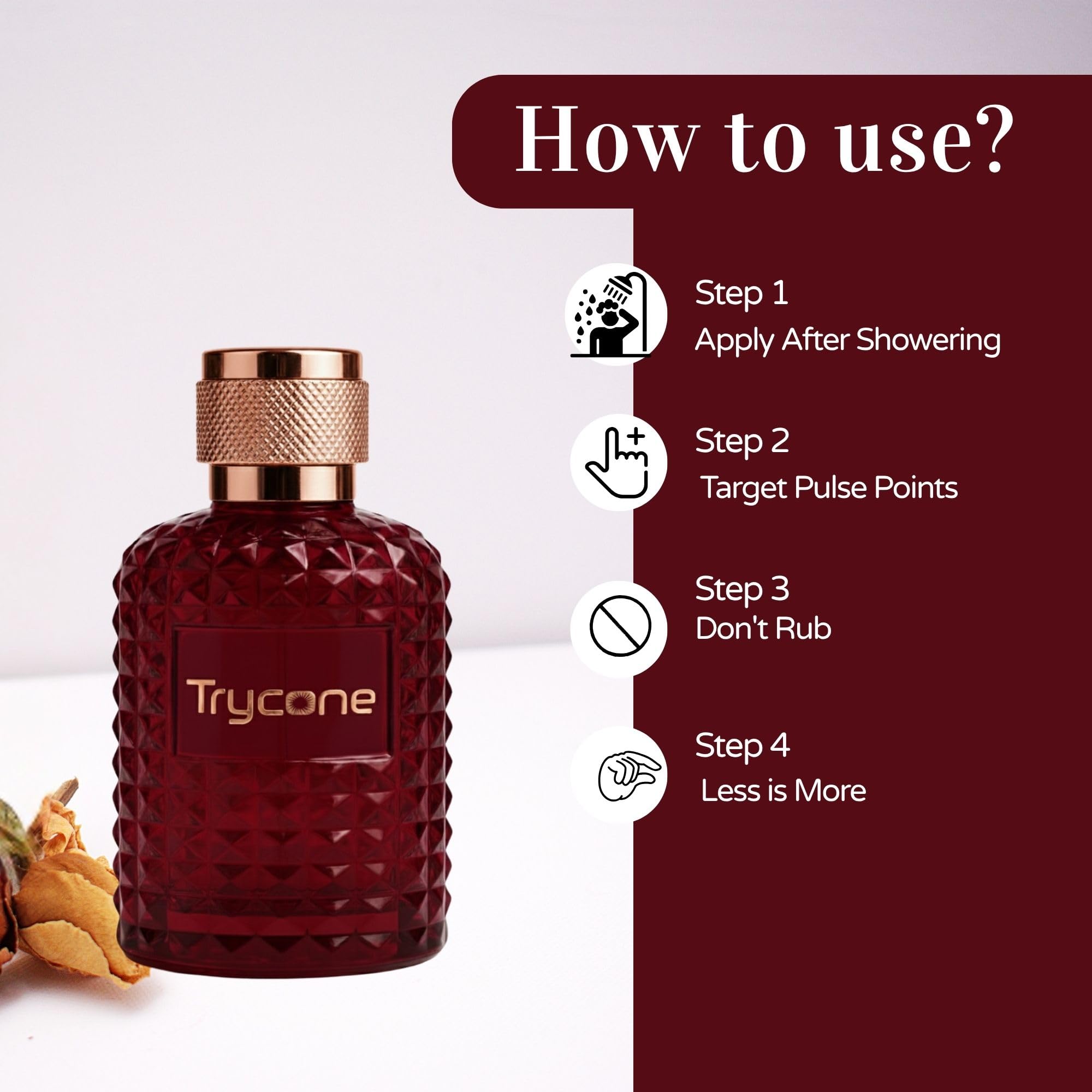 Trycone Belloria Eau de Parfum for Women | Fruity Freshness of Pomegranate & Yuzu with Peony, Lotus & Soft Musk | Long-Lasting Luxury Fragrance, 50 ml 3