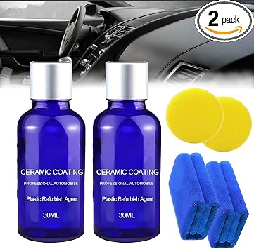 Plastic Parts Refurbish Agent, 2024 New Plastic Parts Refurbish Plastic Parts Crystal Coating, Plastic Coating Trim Restore for Car Plastic Parts2Pcs