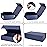 Aimyoo Navy Blue Collapsible Gift Box with Magnetic Closure Lids 10.5x7x3 in, Medium Bridesmaid Groomsman Proposal Boxes, Rectangle Present Box for Graduation Birthday Storage (1 Pack)