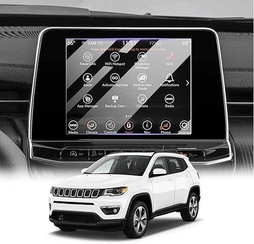 Miniatura 1 de ZCLINKO Protector de pantalla de vidrio para 2022+ Jepe Compass Infotainment Protector de pantalla de vidrio templado 9H antiarañazos controles