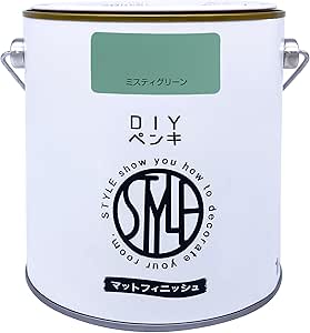 ニッペ(Nippe) ペンキ 塗料 STYLE DIYペンキ(缶タイプ) 1kg カラー: ミスティグリーン 低臭 インテリア 水性塗料 日本製 4976124887475商品画像