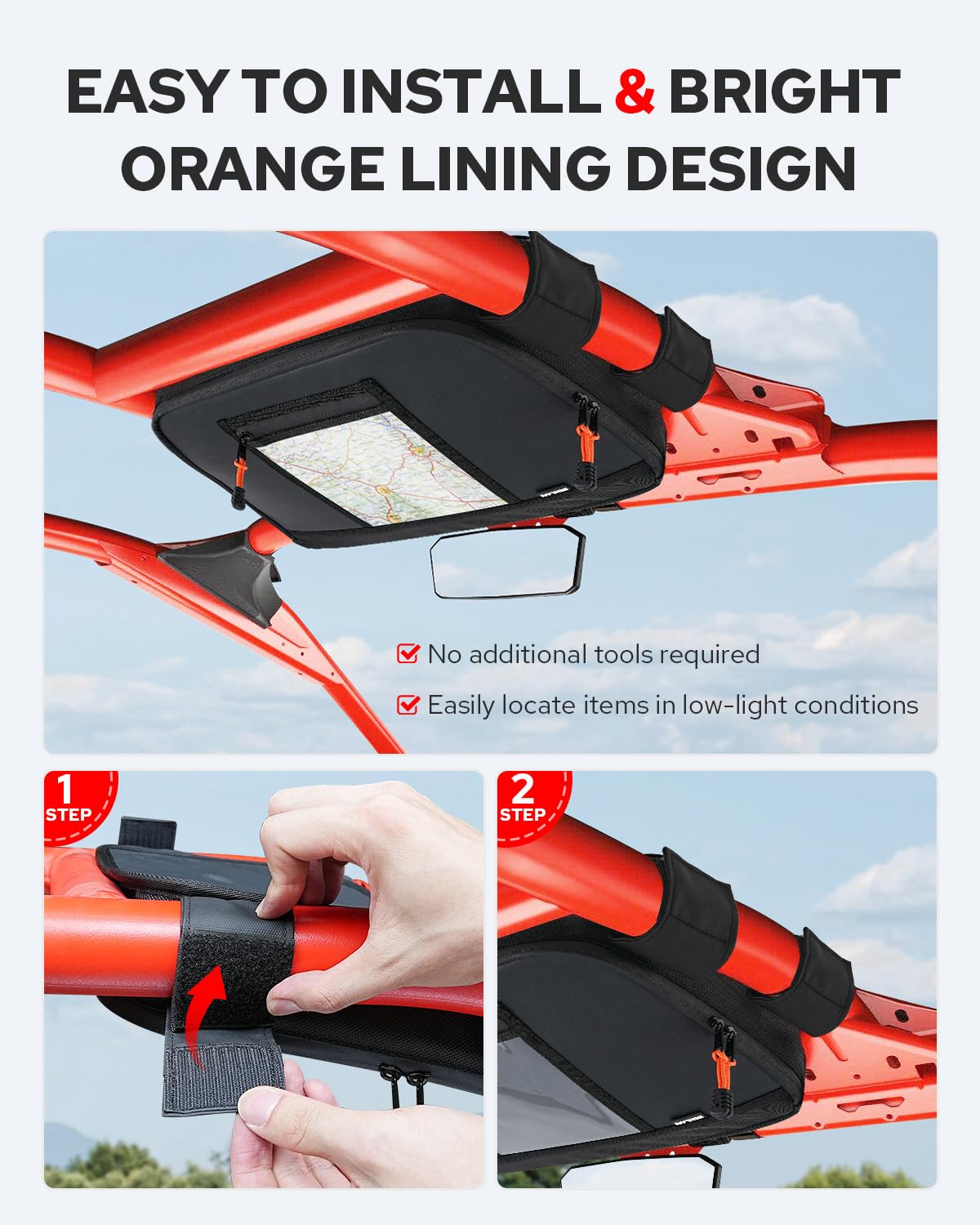 Benlari X3 Overhead Roof Storage Bag - Water-Resistant 13.6L Storage - View #10