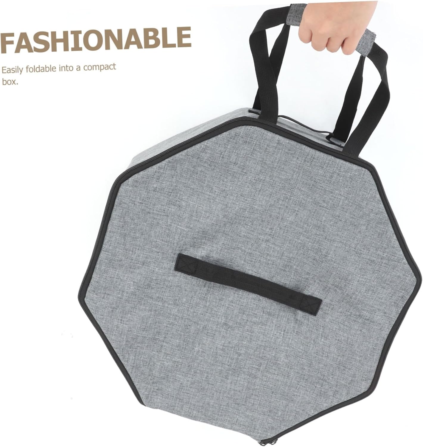 VOSAREA Hat Box for Hats Large Round Storage Case with Lid Travel-friendly Organizer for Women and Men Moisture Spacious Interior for Closet Use