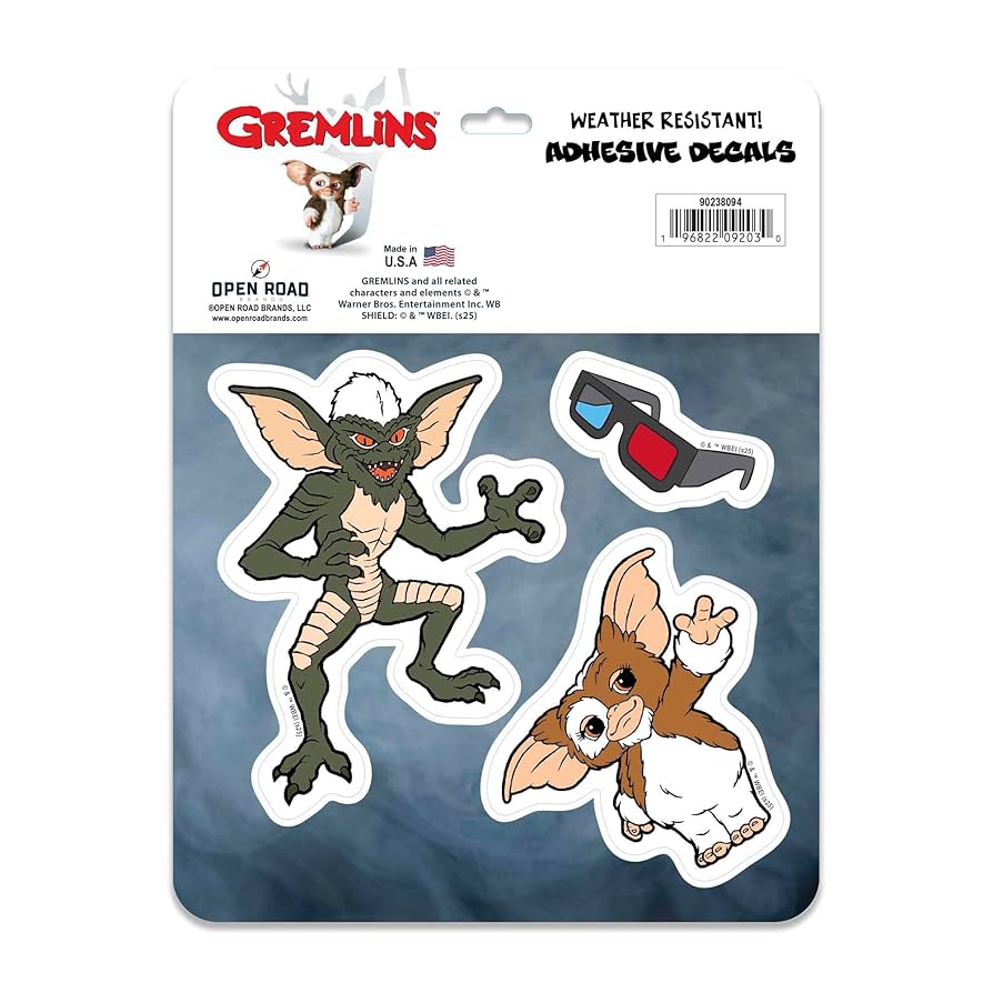 Amazon.com: Gremlins Gizmo and Stripe 3-Pack Adhesive Vinyl