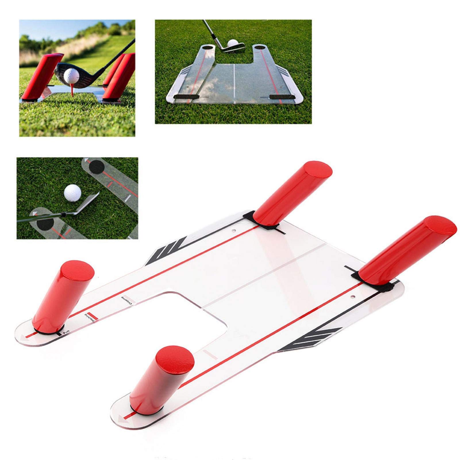 Speed Trap Base ,Swing Training Aid ,with Base and 4 Path Bars ,Detachable PC Swing Training Mirror with Carrying Bag ,for Training