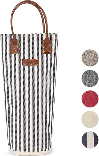 Miniatura 22 de ZORMY Bolsa de vino aislada para una sola botella, 1 botella de vino bolsa acolchada enfriador de vino perfecto para amantes del vino o regalo