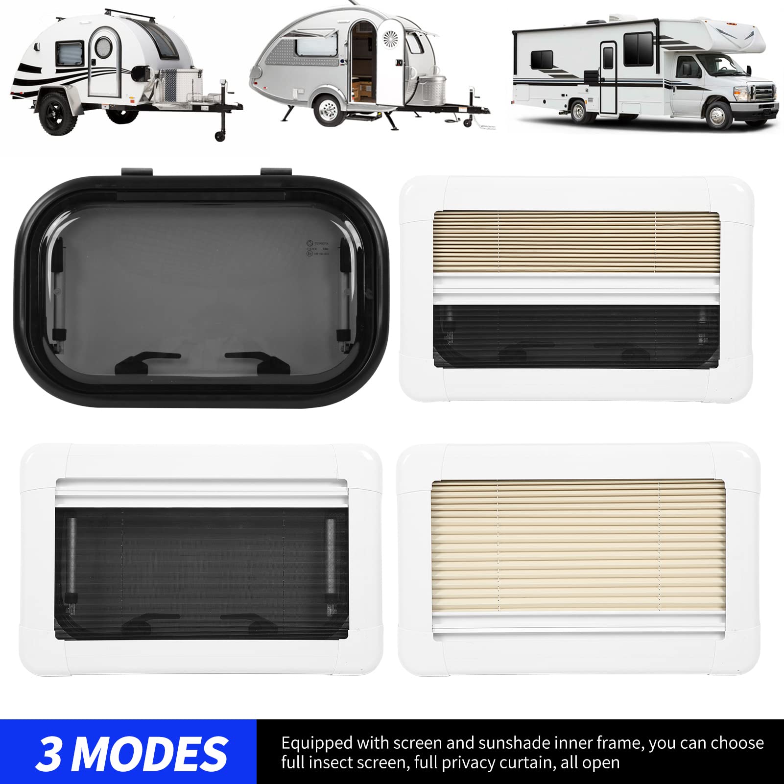 Amazon | RV ウィンドウ 500 X 300mm UV 保護 RV 緊急ウィンドウ 75 
