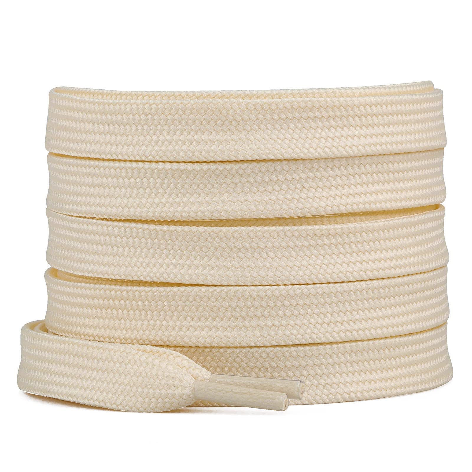BRGUR Flat Shoelaces, 8mm Wide Shoelaces for Athletic Running Sneakers Shoes Boot Strings