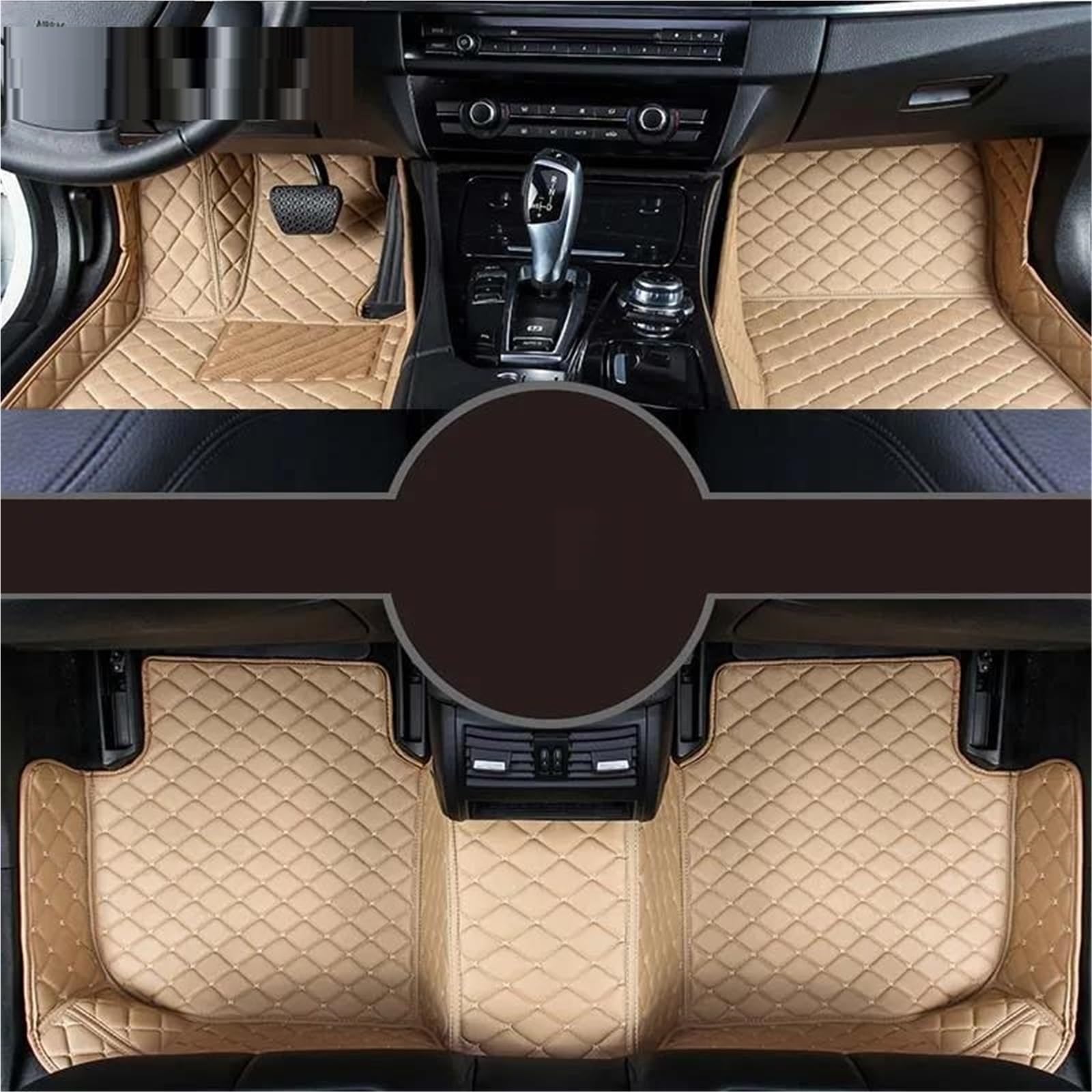 Gestreifte, Individuell Gestaltete Autofußmatte Aus PU-Leder Für Volvo XC60, Innenausstattung, Teppich, Teppichboden, Innenausstattungsteile Anti-Schmutz