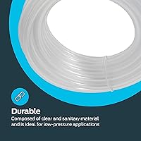 Vista 6 de EZ-FLO - Tubo de vinilo transparente de PVC de 0.17 pulgada de diámetro interior (1/4 pulgada de diámetro exterior), 20 pies de longitud, 98560