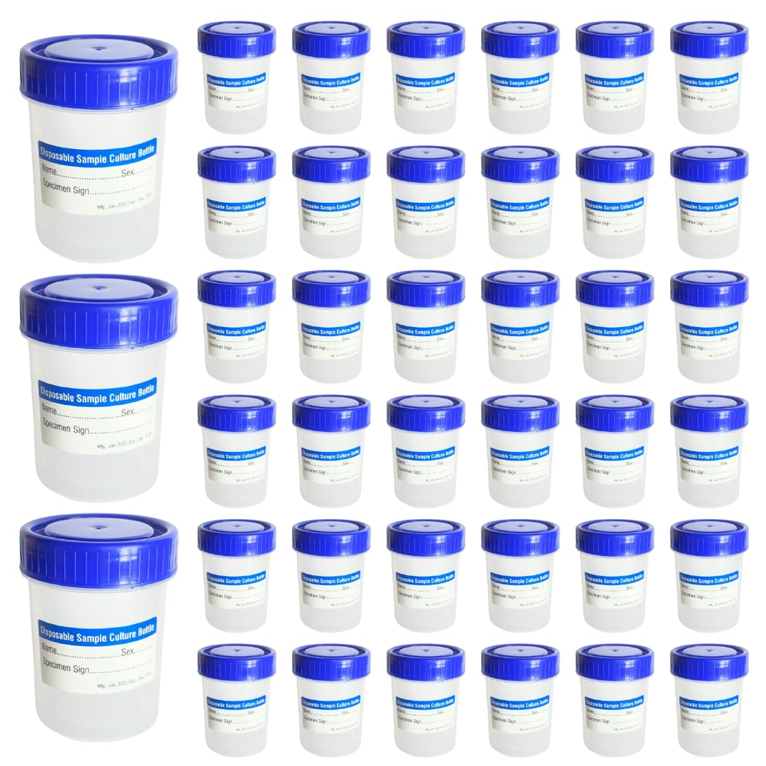 SPYLX Urine Container For Lab (50ml Plastic Bottle in Pack of 100) Sterilized Urine Sample Collector (B0B5QSW64T) Amazon Price History, Amazon Price Tracker