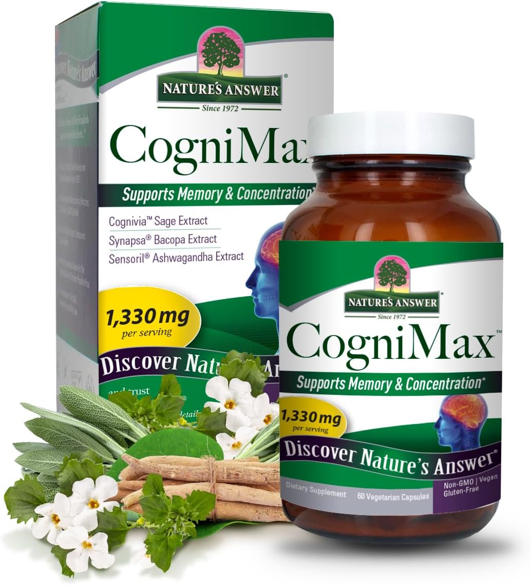 Nature's Answer Cognimax Vegetarian Capsules, 60'S