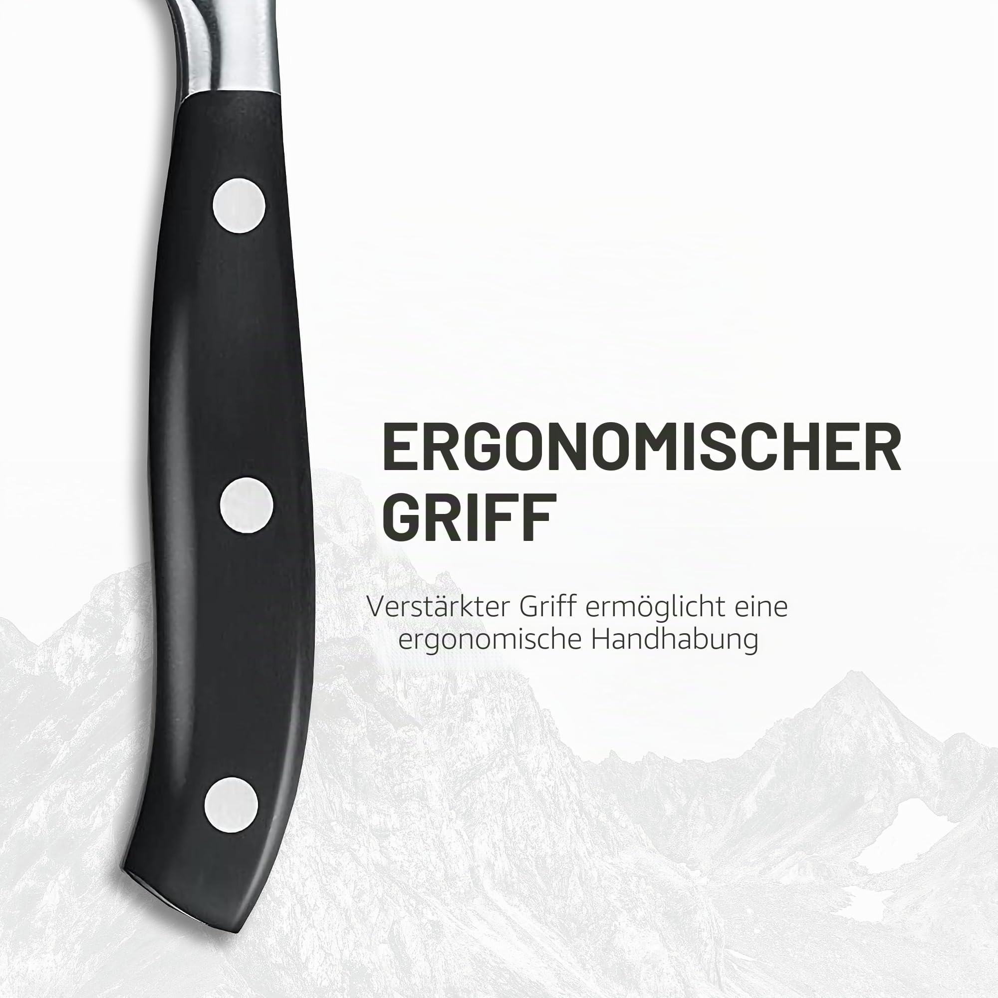 Victorinox Grand Maître, Profi Tourniermesser, Extra Scharfe Klinge, gerader Schliff, 8 cm, Kunststoffgriff, Rostfreier Stahl, schwarz