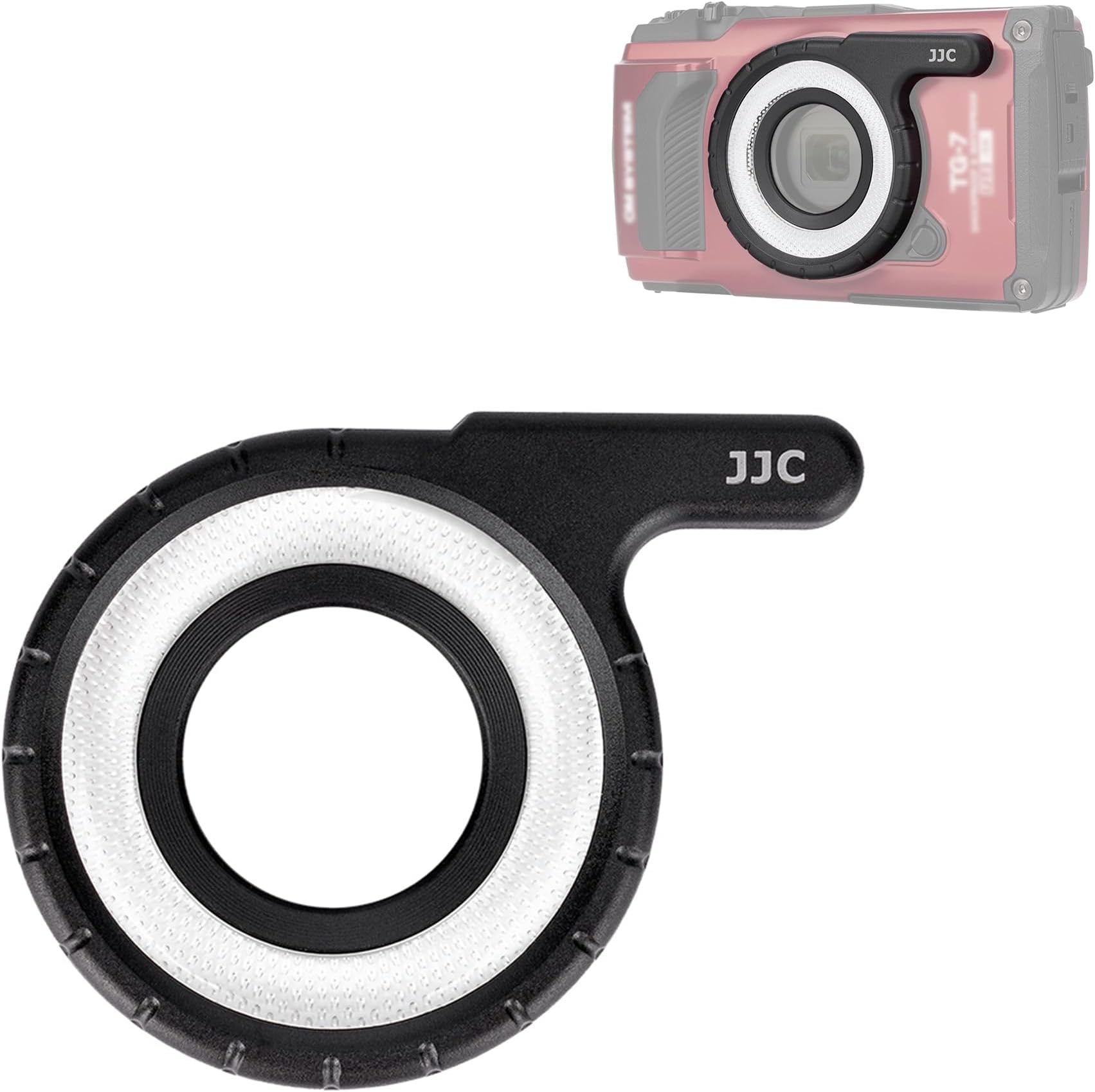 JJC Macro LED Light Guide Ring for Olympus Tough TG-7 TG-6 TG-5 TG-4 TG-3 TG-2 TG-1 TG7 TG6 TG5 Cameras, TG Series Camera Dedicated LED Ring Lighting Macro Photography Accessory