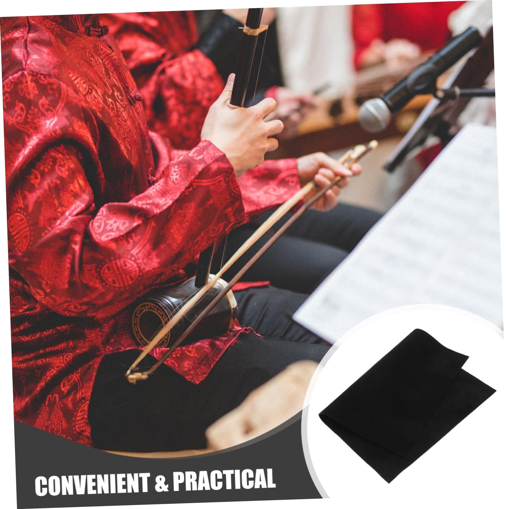 Tapis Antidérapant pour Instrument de Musique de Vache et Tissu Coussin Robuste pour Yueqin Erhu Guitare et Autres Instruments Accessoire Fiable pour Performances Stables