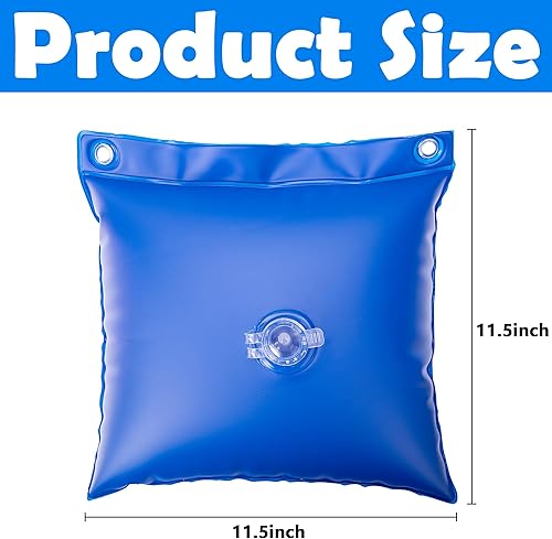 Miniatura 2 de Paquete de 12 bolsas colgantes para cubierta de piscina, de PVC de 0.016 in, tubo de agua de invierno resistente para cubierta de piscina de