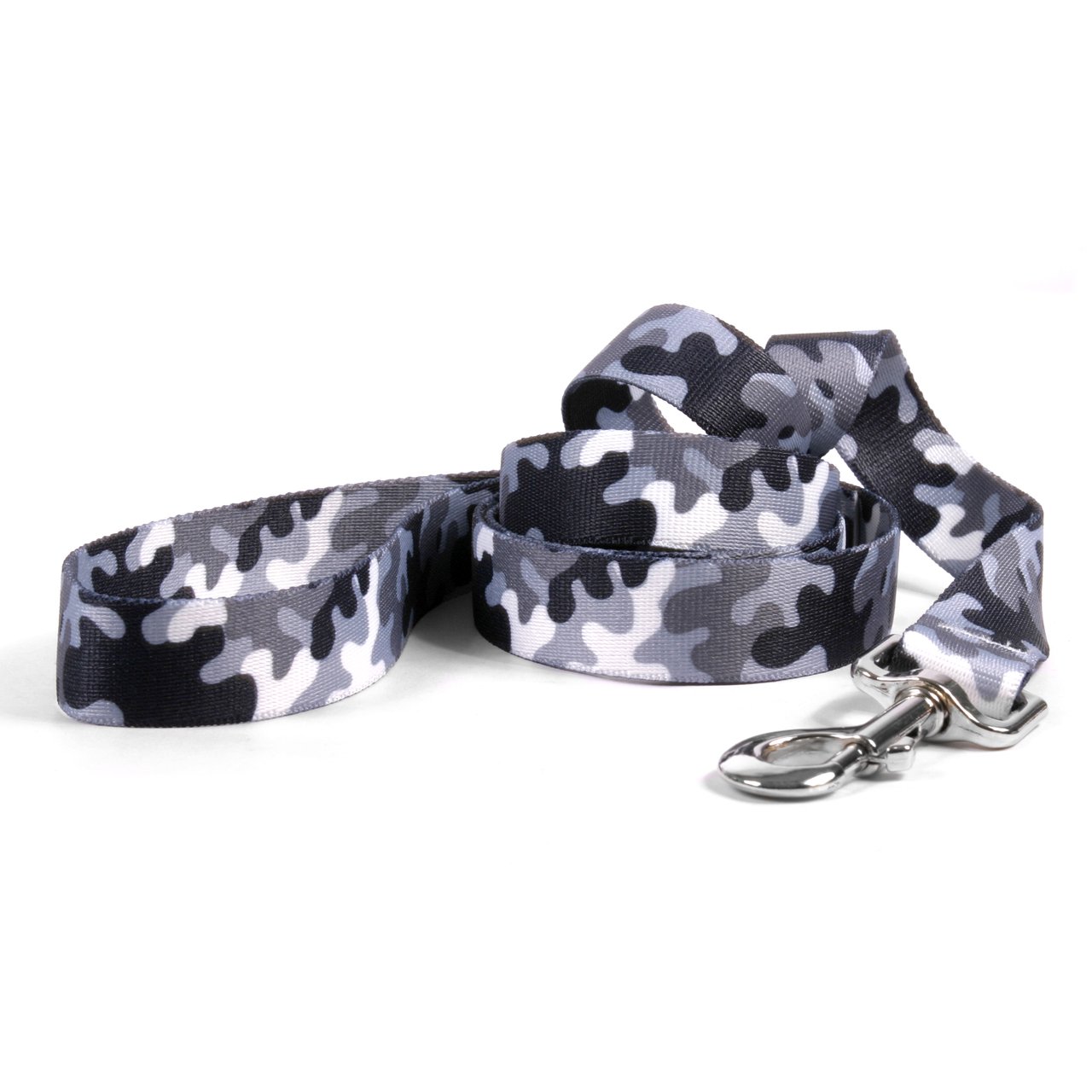 Yellow Dog Design Black And White Camo Dog Leash 3/4" Wide And 5' (60") Long, Small/Medium