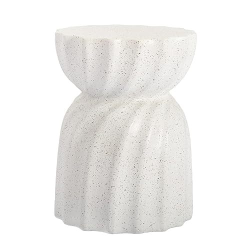 COSIEST Outdoor Side Table, Concrete Contemporary Lightweight Accent Table, Patio