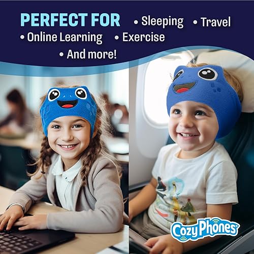 Miniatura 5 de CozyPhones Auriculares para niños, diadema para niños, bebés y niños pequeños de 1 a 3 años, accesorios de viaje elásticos y cómodos, inalámbricos,