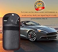 Vista 6 de Bolsa Faraday mejorada para llavero (paquete de 2), protector de llavero Faraday de alta calidad, bloqueo de señal RFID para automóvil, bolsa