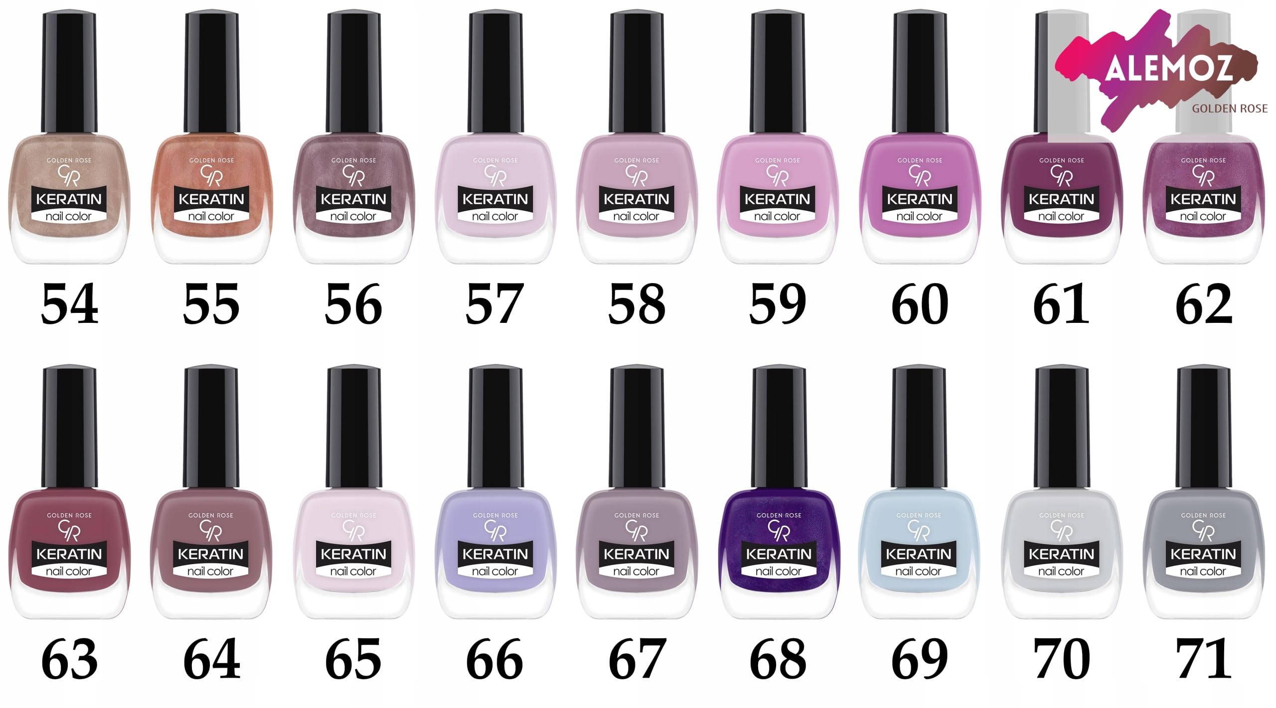 Golden Rose Keratin Nail Color No: 68 - Keratin İçerikli Güçlendirici Parlak Oje