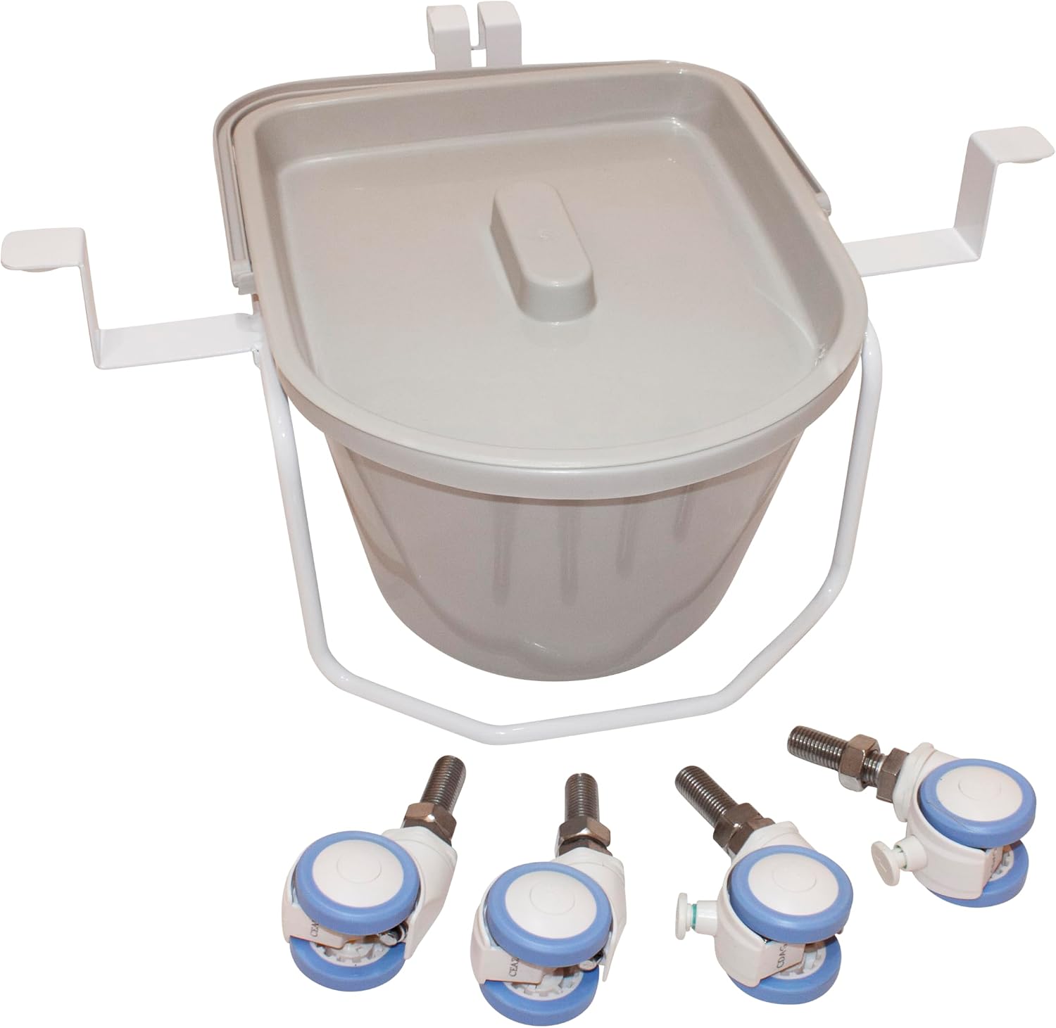 Bedside Commode Kit for EaseLift – Hospital-Grade Caster & Bedpan Accessory for EaseLift Toilet Lift