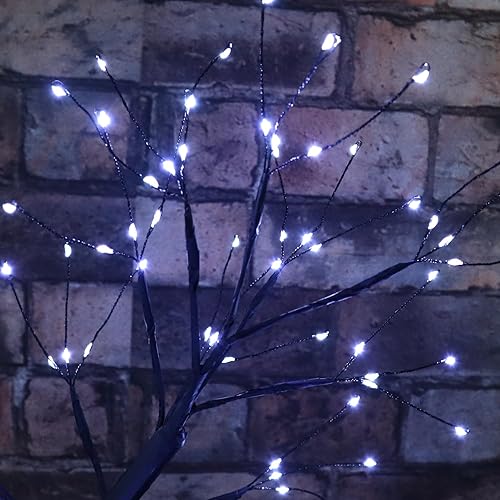 Miniatura 3 de 108 luces LED para árbol de mesa, 20 pulgadas, lámpara artificial de árbol bonsái parpadeante con 8 modos de iluminación y temporizador, decoración