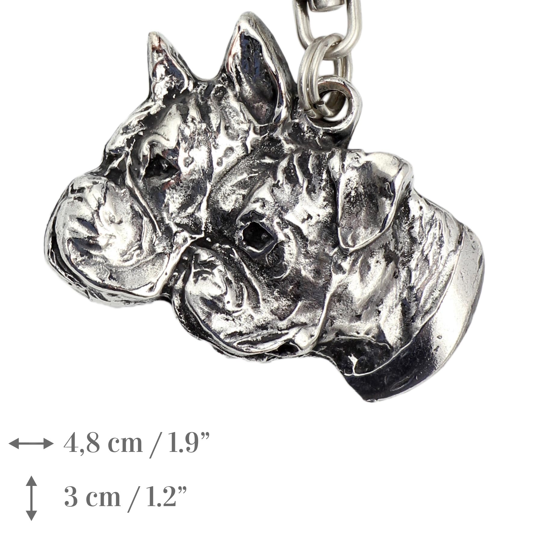 Art-Dog Hundekopf-Halskette auf Lederband - ArtDog Kollektion Hunde Halskette - Silberne Ketten mit Hundebildern - Schmuck mit Hunderassen