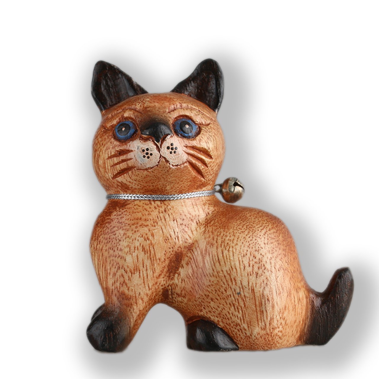 ART-CRAFT HTKA004 Holzkatze in verspielter Pose bemalt 10 cm