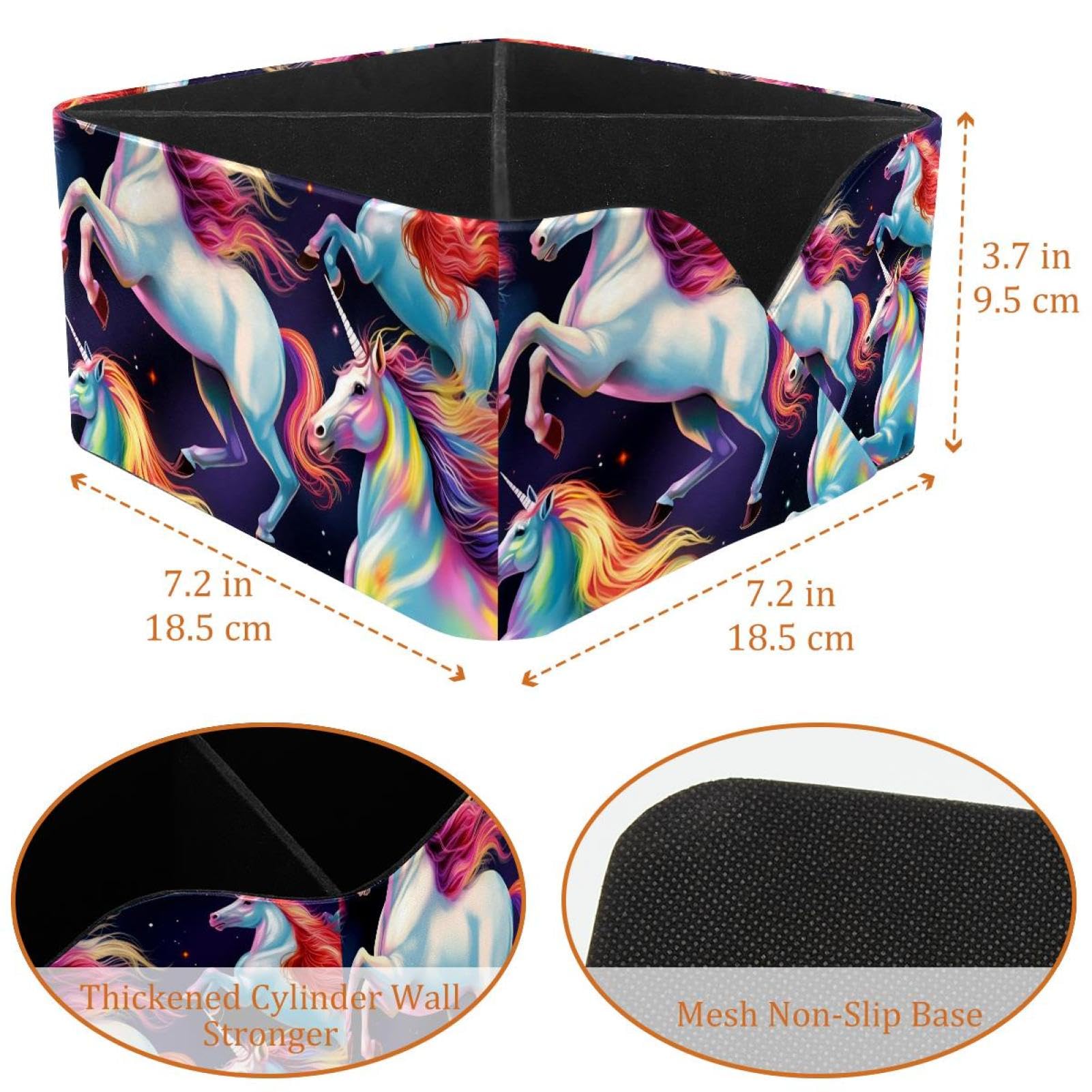 Pot à crayons de grande capacité avec motif licornes arc-en-ciel – Organiseur de bureau mignon et esthétique pour fournitures de bureau et scolaires