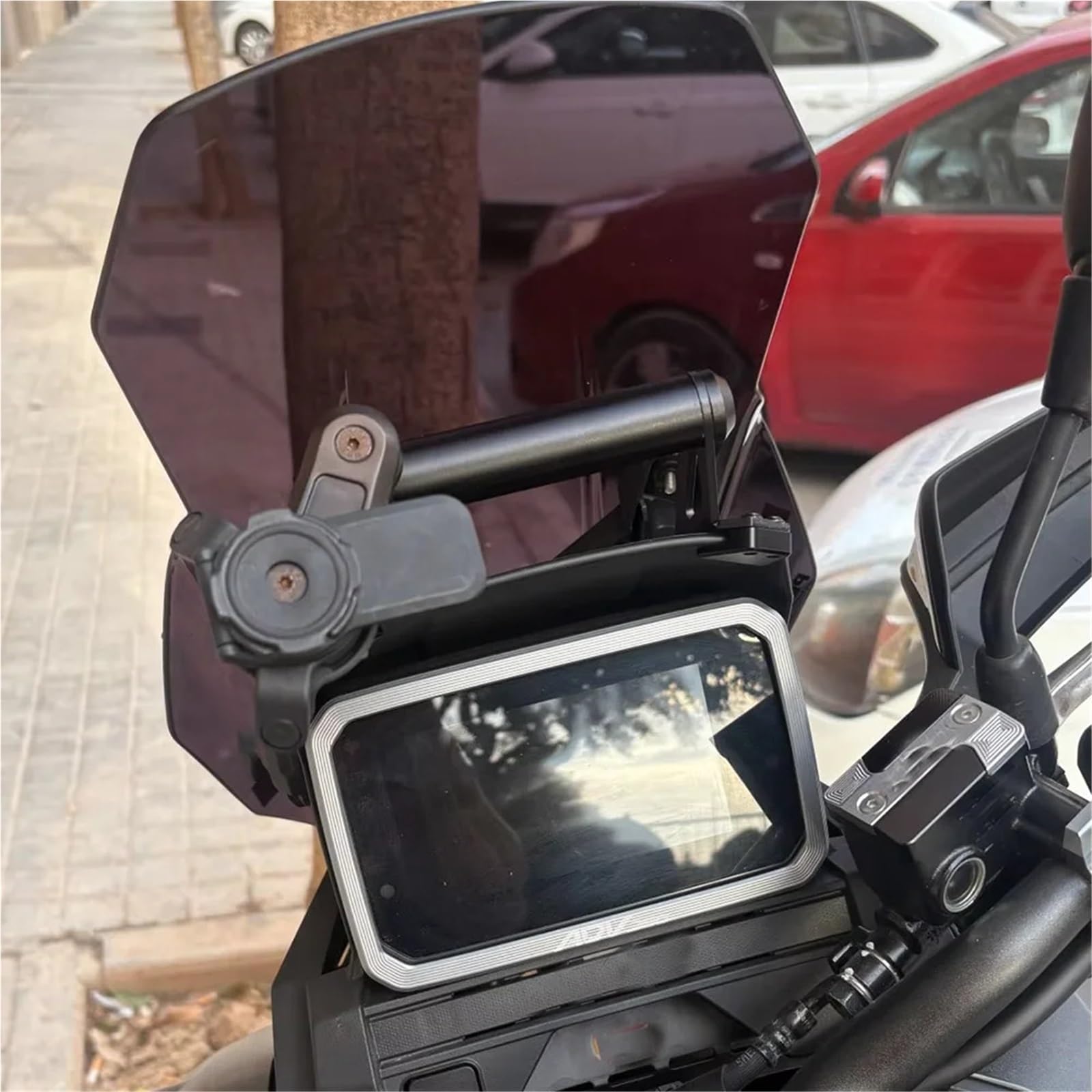 Motocicleta GPS Soporte De Navegación Soporte para teléfono de Motocicleta, Soporte para Placa de navegación GPS, Compatible con Honda ADV350 2025 Soporte de teléfono móvil